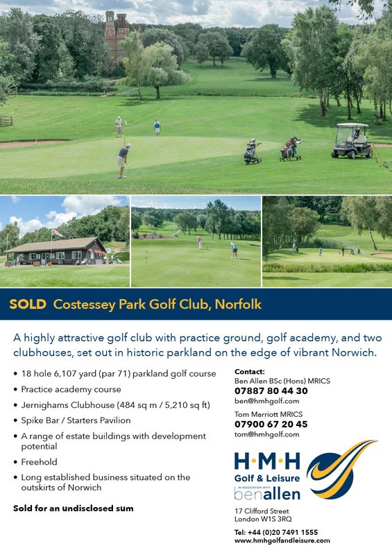 Sold - Costessey Park Golf Club, Norfolk
