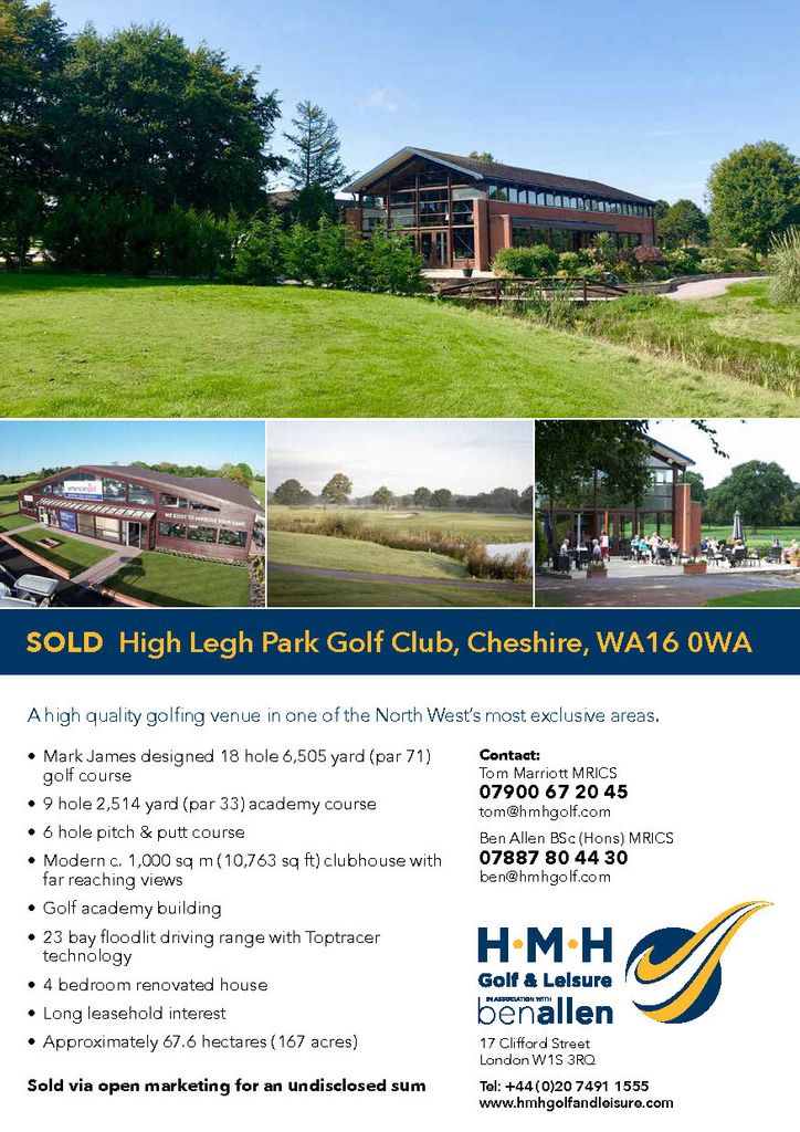 Sold - High Legh Park GC, Cheshire