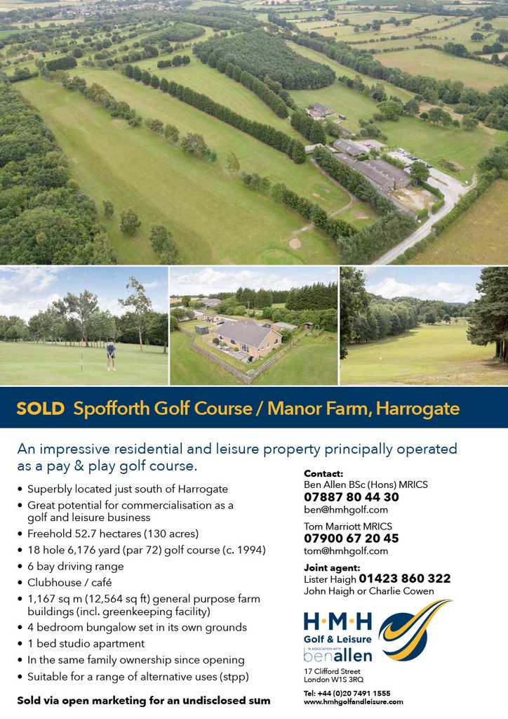 Sold - Spofforth Golf Course, Harrogate