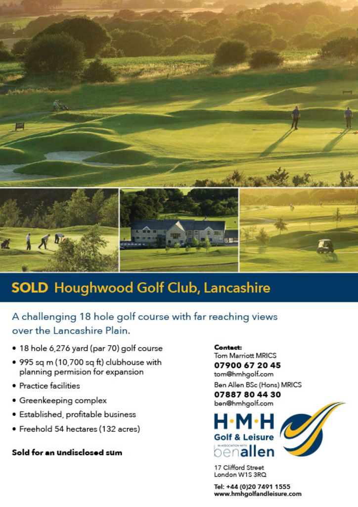 Sold - Houghwood Golf Club, Lancashire