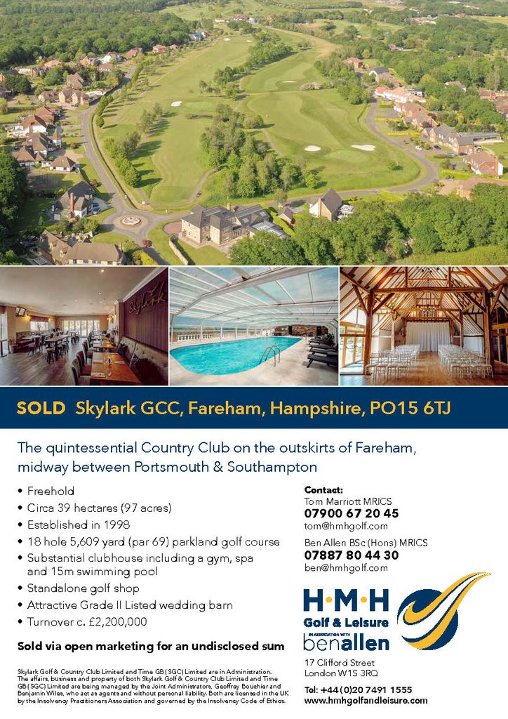 Sold - Skylark GCC, Hampshire