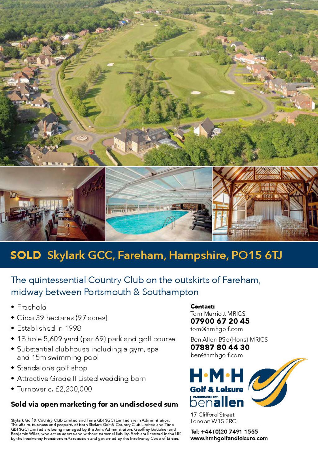 Sold - Skylark GCC, Hampshire