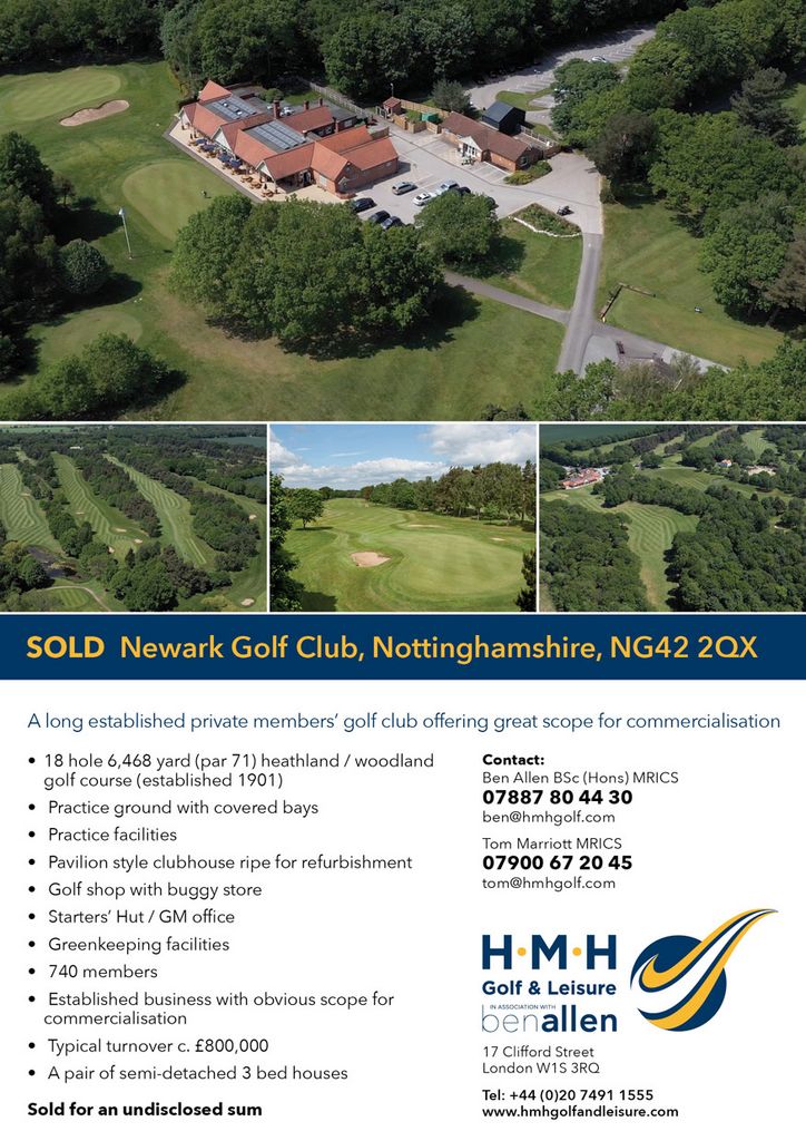 Sold - Newark Golf Club, Nottinghamshire