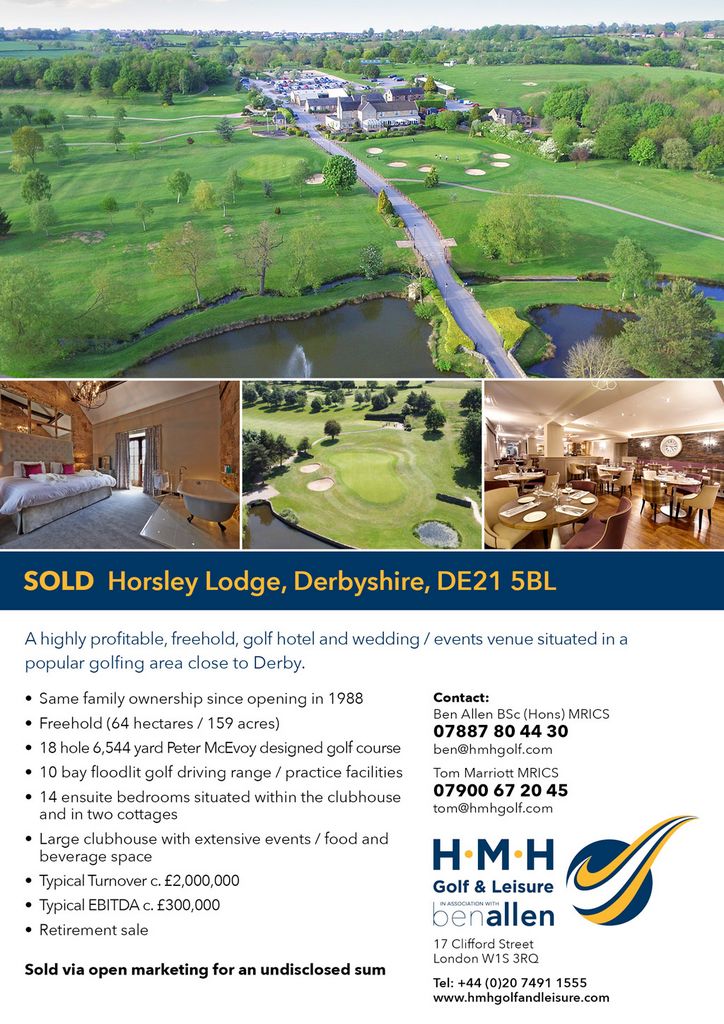 Sold - Horsley Lodge, Derbyshire