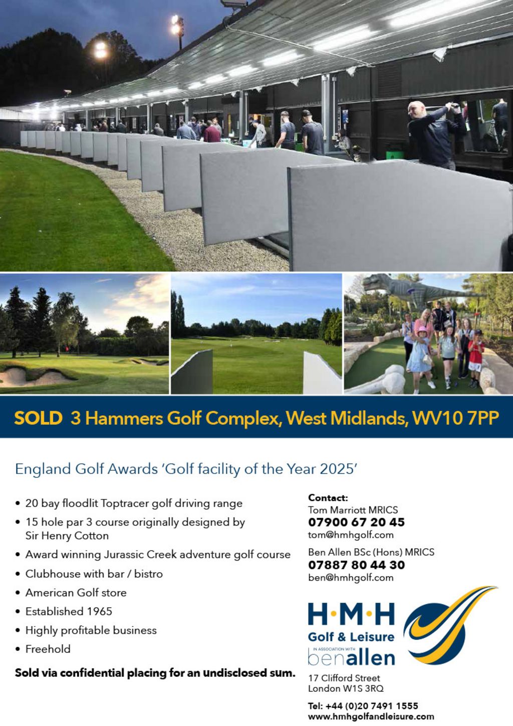 Sold - 3 Hammers Golf Complex