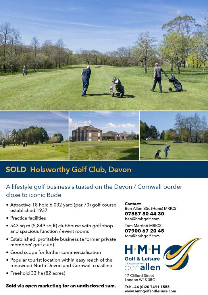 Sold - Holsworthy Golf Club